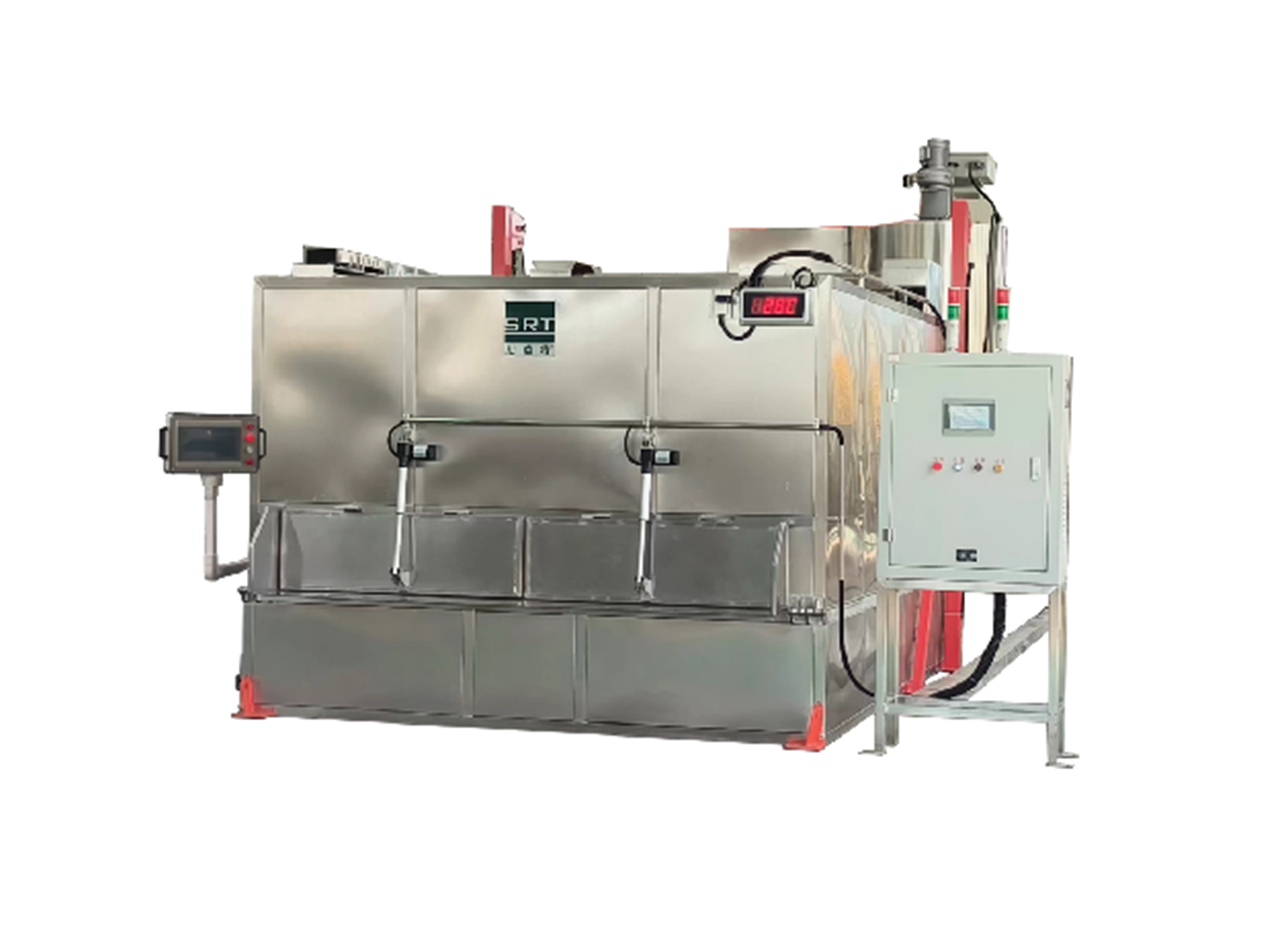 Single layer hot air circulation intermittent dryer