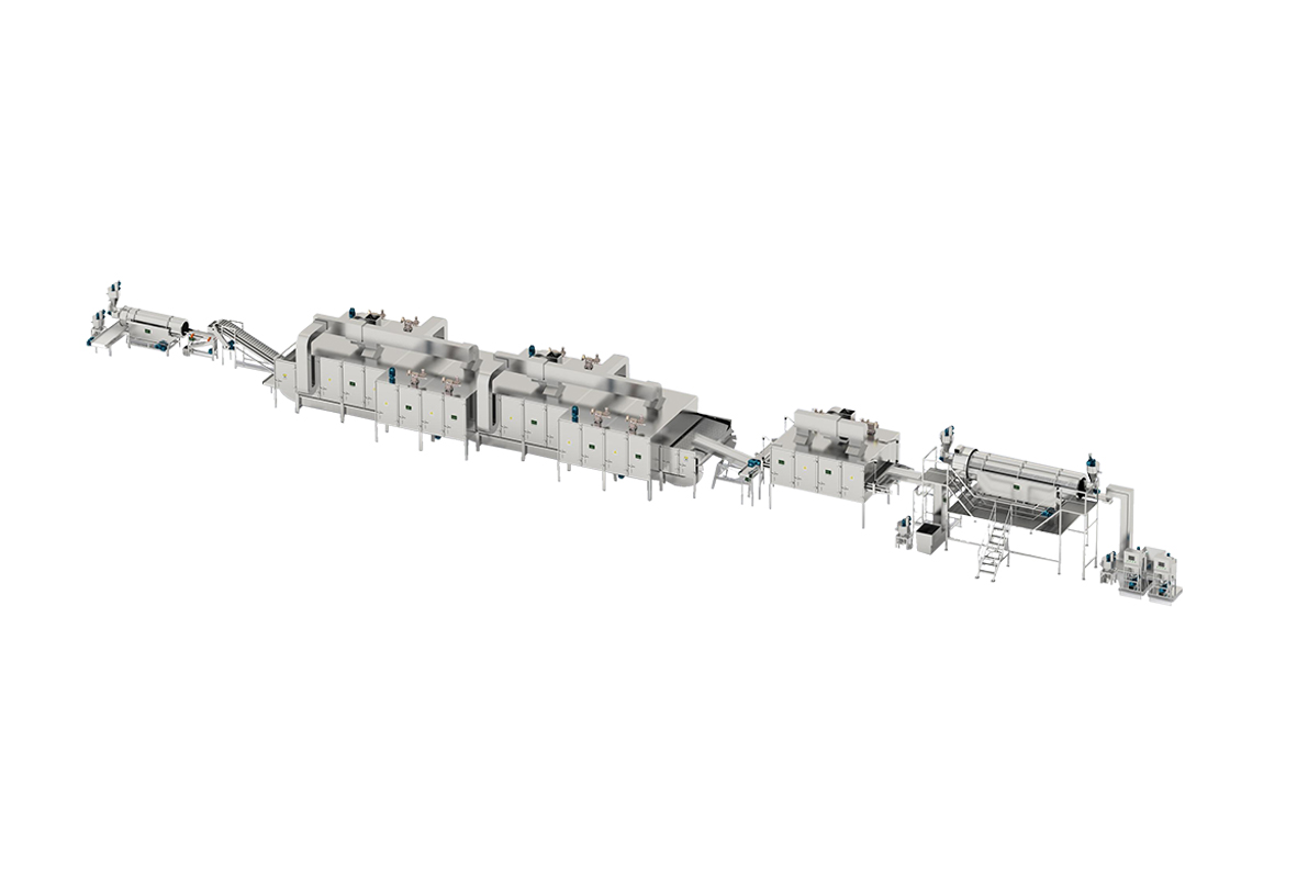 The multifunctional powder coated kernel production line