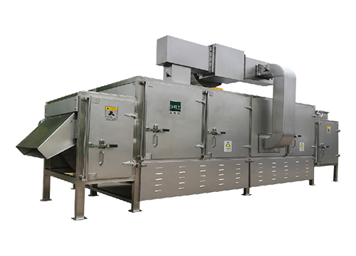Hot air double cycle belt dryer